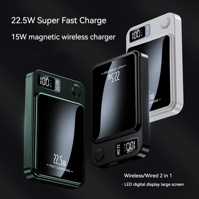 10000mAh Magnetinis Power Bank Su Belaidžiu Įkrovimu 22.5W Super Fast Charging