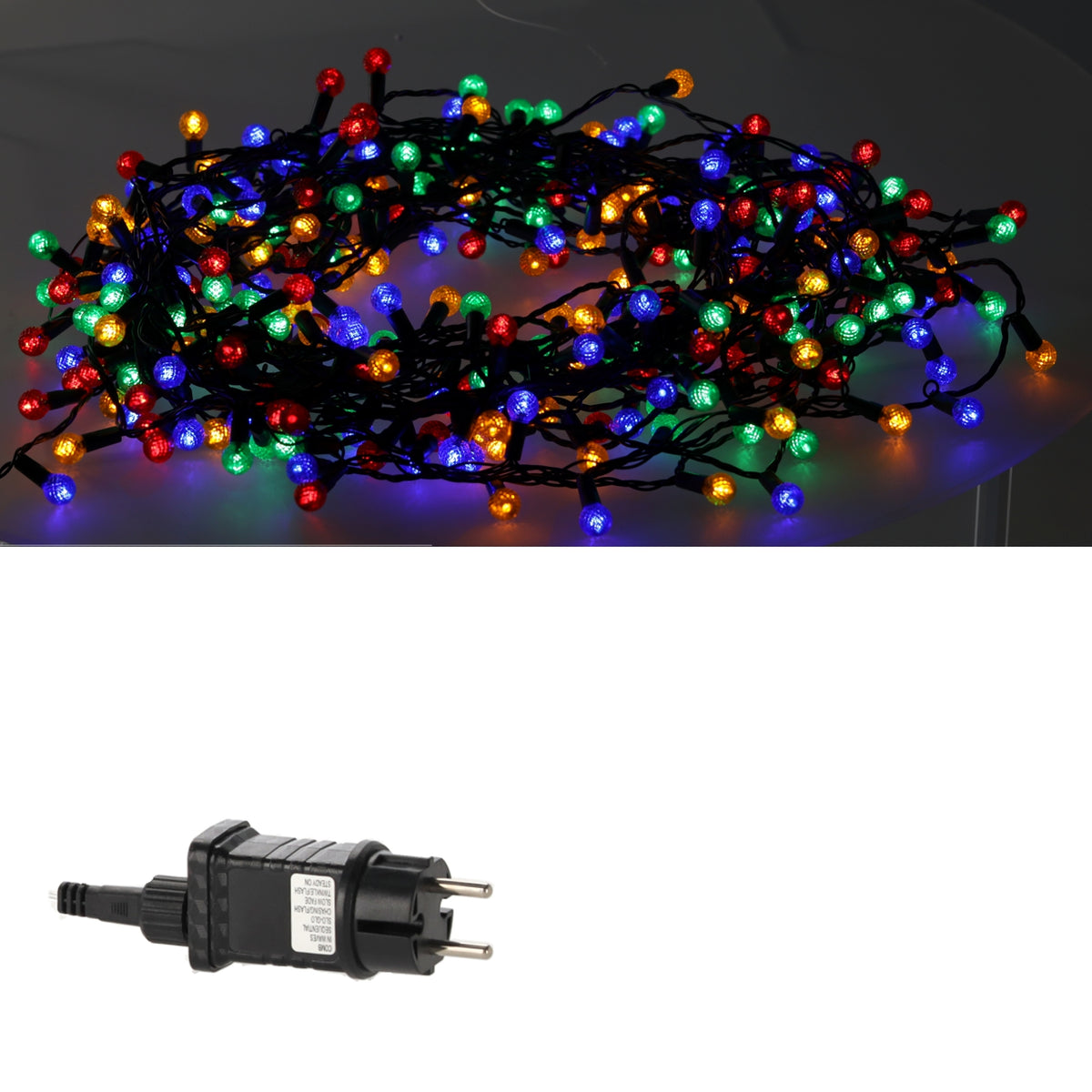 LED girlianda „Cherry Ball“ 200 LED, multispalvė, 16 m