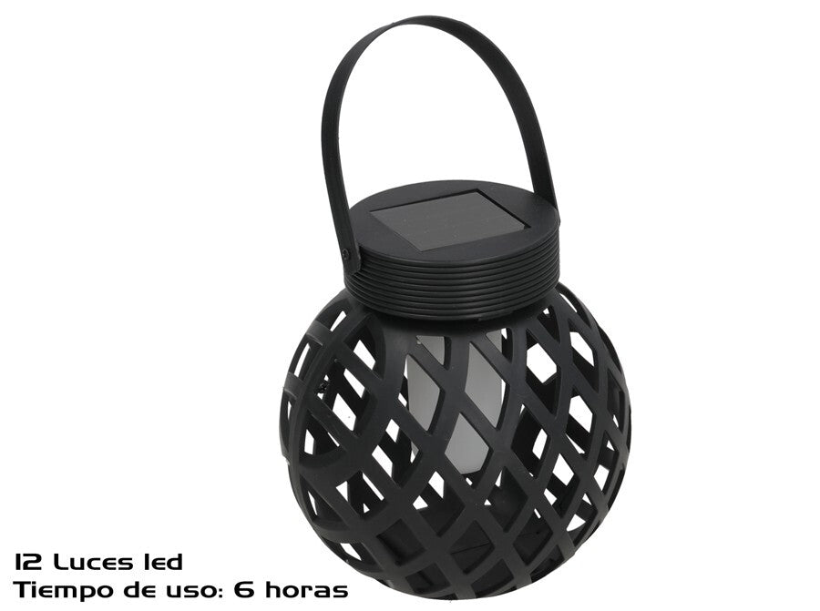 Saulės lempa, 12 LED, juoda, 11.00 x 11.00 x 22.00, GARDEN ENJOY