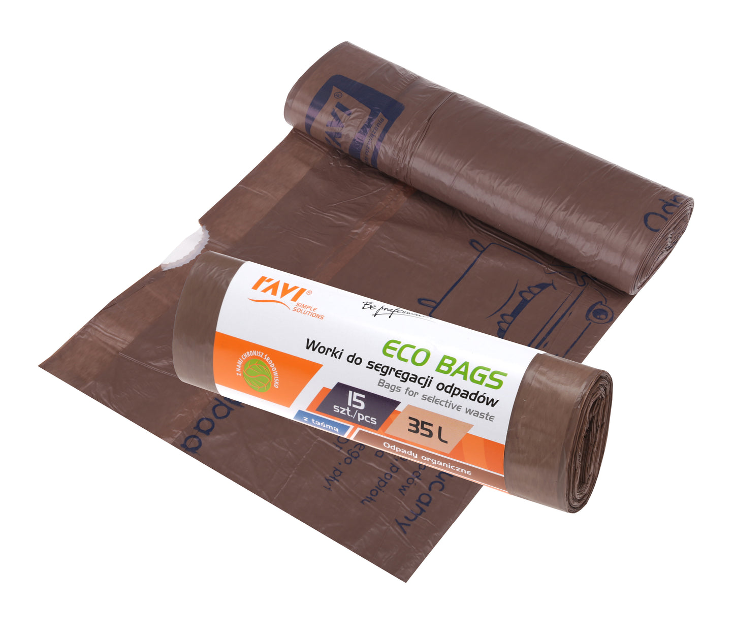 Rūšiavimo atliekų maišai, 35 l, 15 vnt., BIO, 19 x 4.5 x 4.5, 00776, Simple Solution