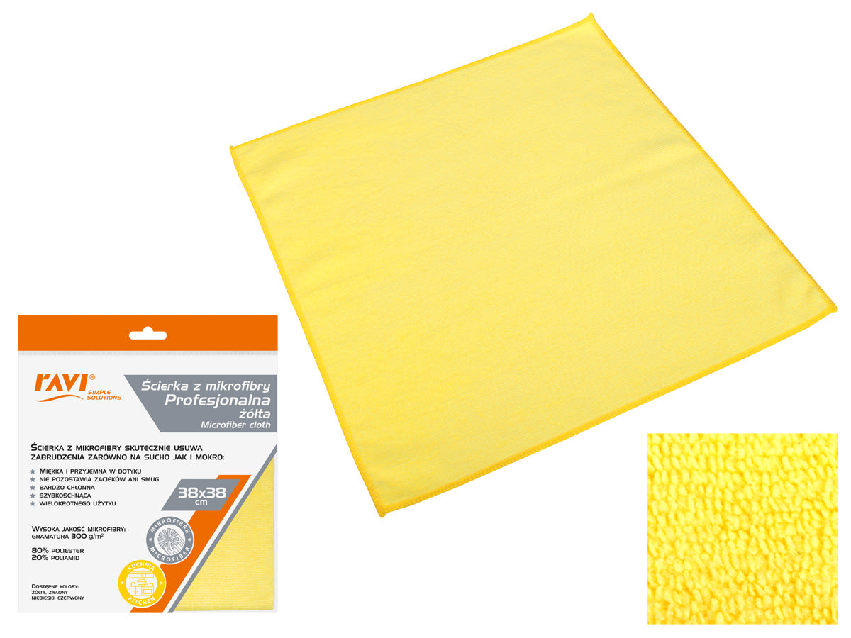 Profesionali mikropluošto šluostė, geltona, 20 x 1 x 23, 10479, Simple Solution