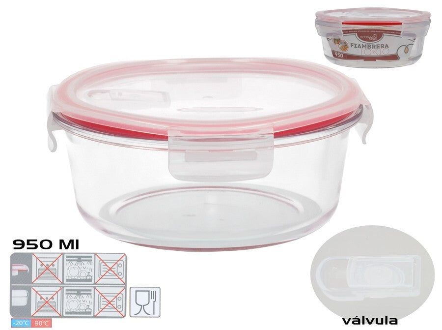 Apvali pietų dėžutė 950 ml, 7,5 x 17,5 x 17,5 cm, KITCHEN&GO