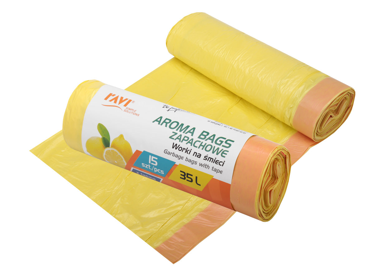 AROMA BAGS šiukšlių maišai 35 l, citrusų kvapo, 15 vnt., 20 x 5 x 5, 00763, Simple Solution