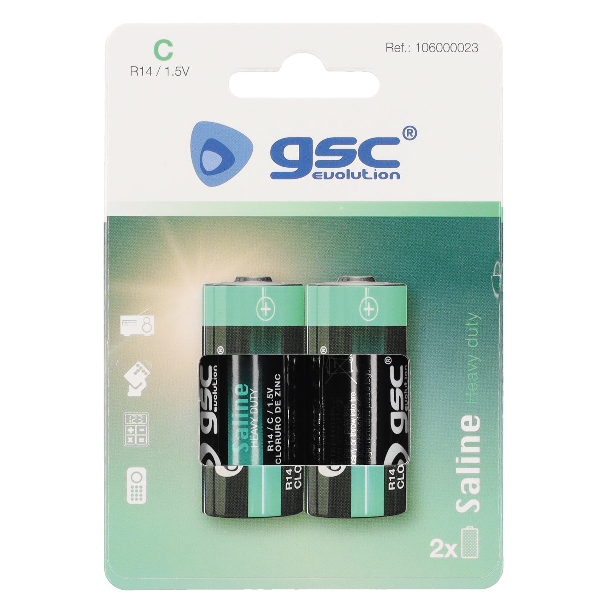 GSC evolution Heavy Duty R14 (C) baterijos, 2 vnt./lizdinėje pakuotėje, 106000023