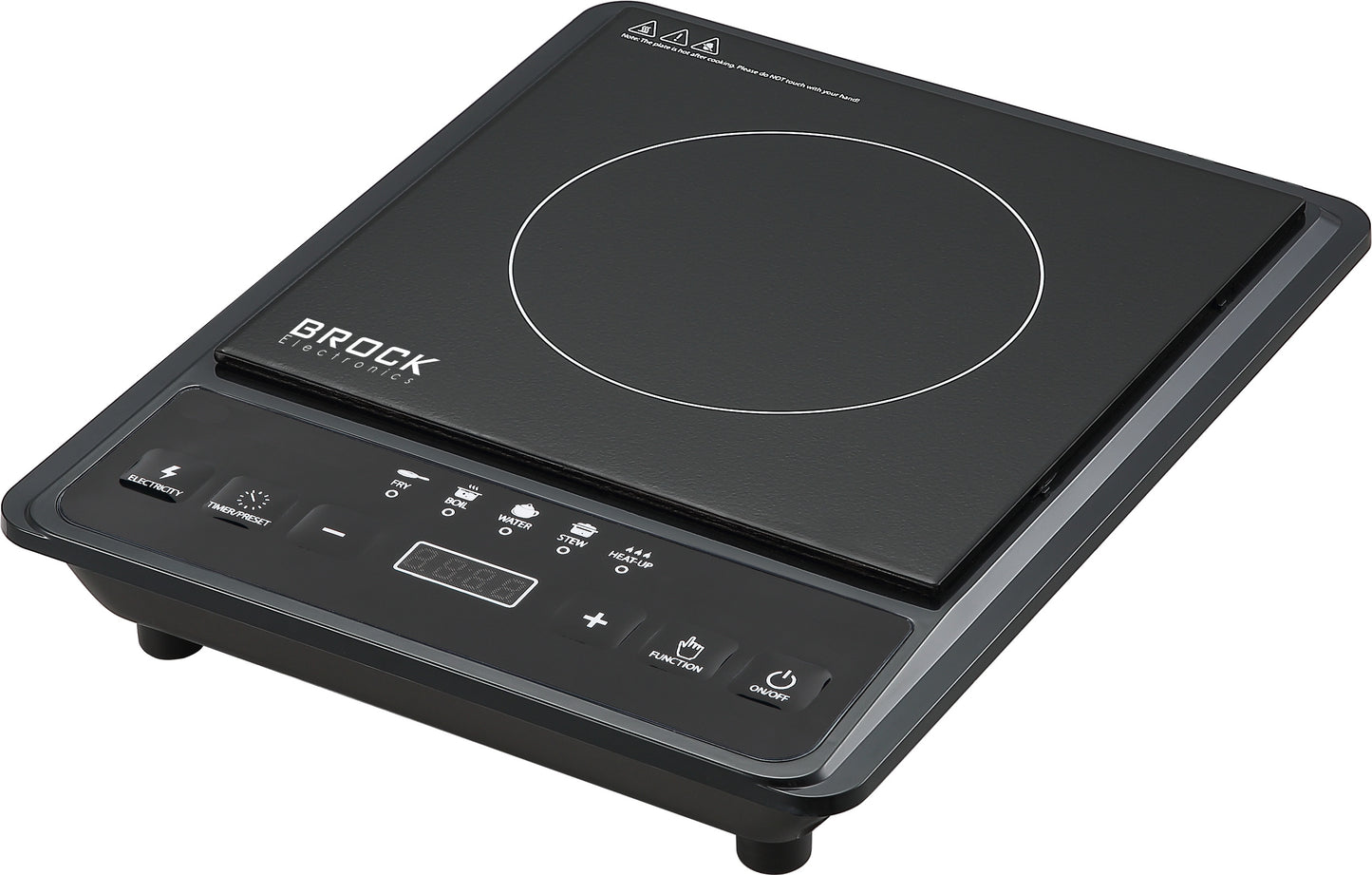 Vieno žiedo indukcinė viryklė BROCK HP 2009, galia 2000 W