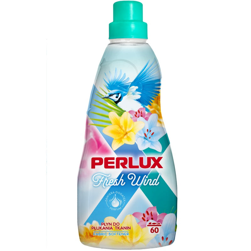 PERLUX parfumuotas audinių minkštiklis su Fresh Wind aromatu, 1,5 l. 6 vnt. dėžėje.