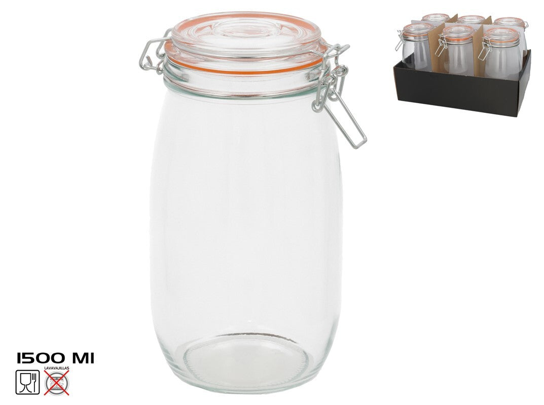 Hermetiškas indas 1500 ml, 22 x 12 x 14,5 cm, KITCHEN&GO