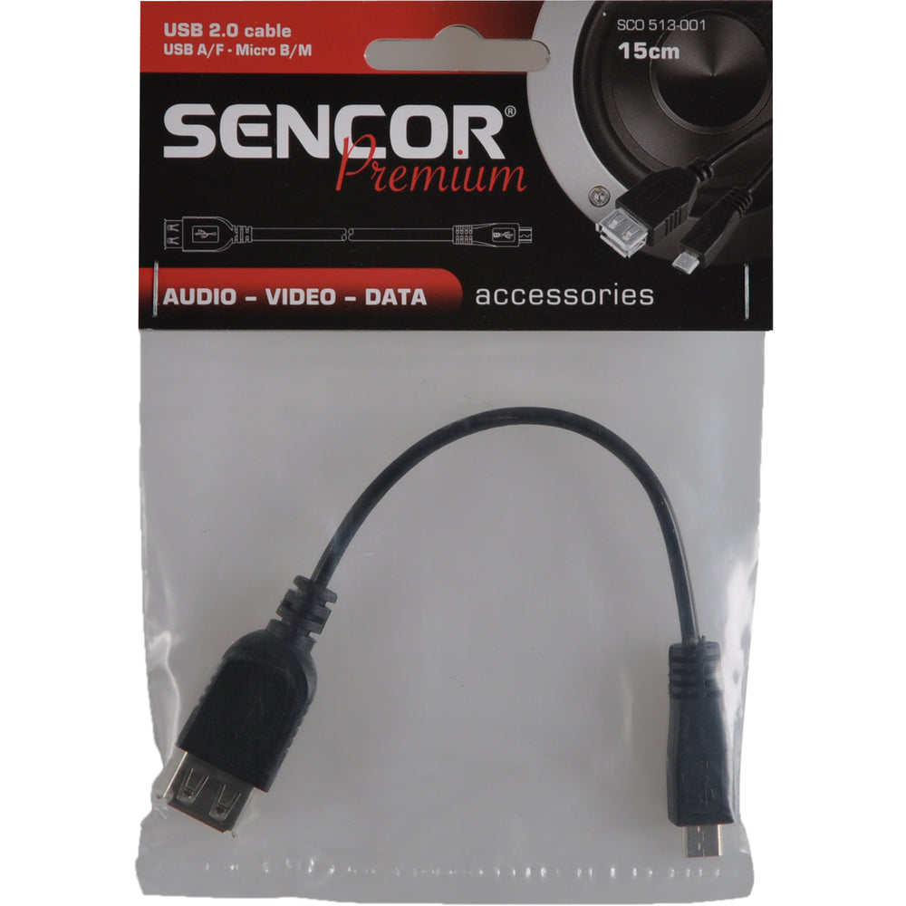 SENCOR USB 2.0 kabelis, A/F-Micro B/M