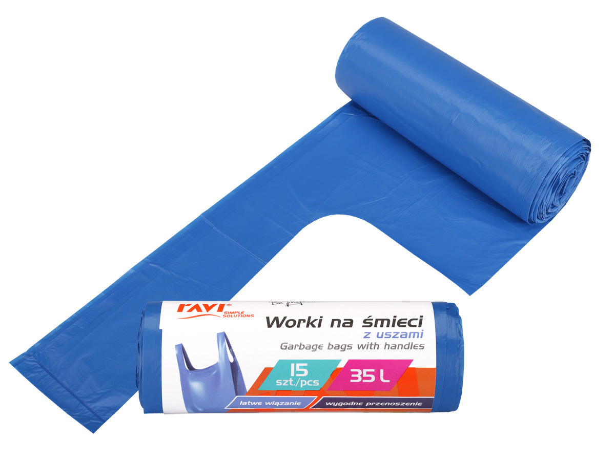 Šiukšlių maišai su rankenomis 35 l / 15 vnt., 13 x 4.5 x 4.5, 10711, Simple Solution