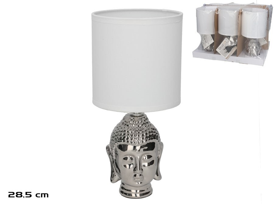 Keraminė stalinė lempa Buddha, 13.00 × 13.00 × 28.50 cm, DECORLIFE
