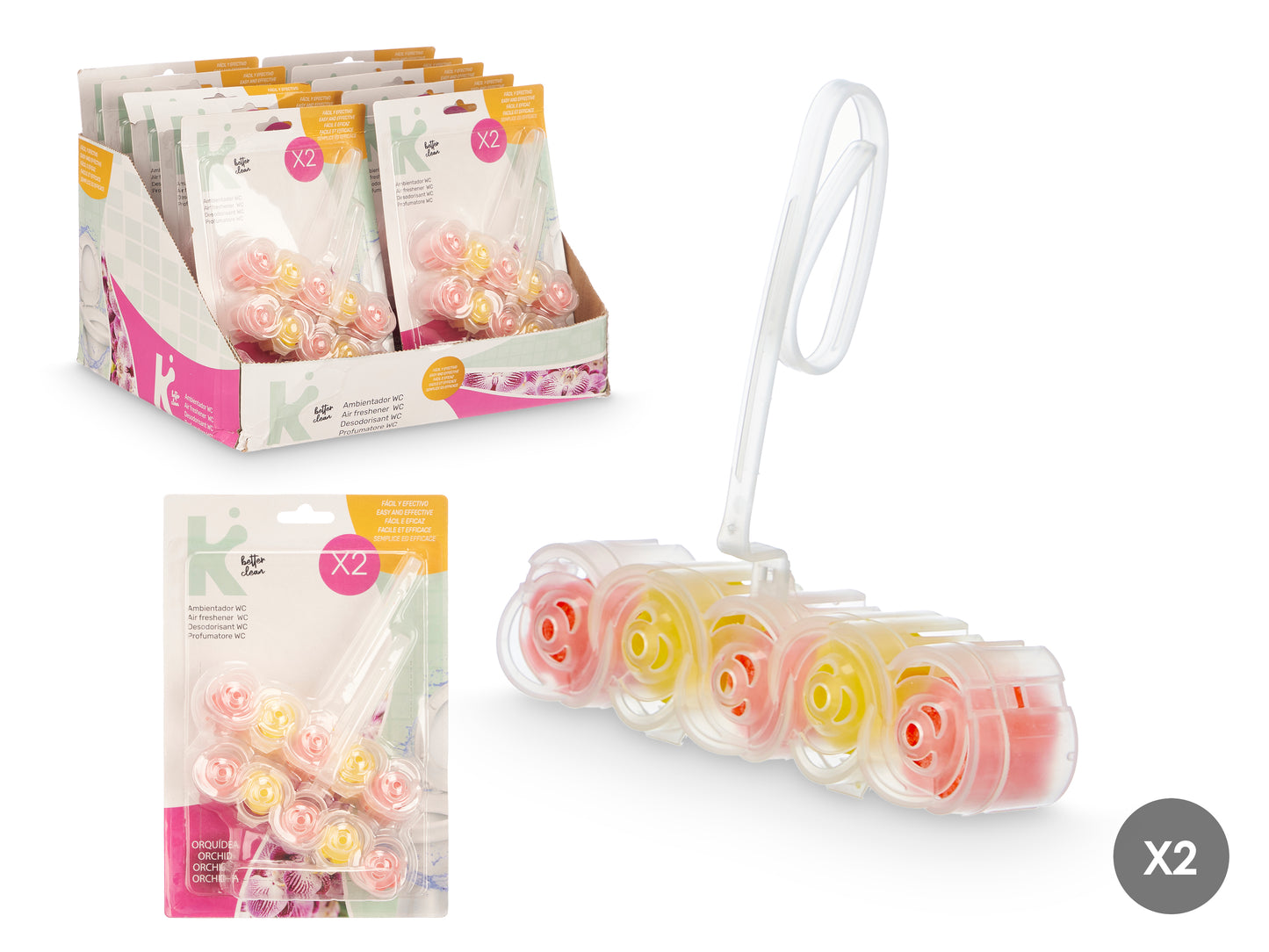 WC gaivikliai, orchidėjų kvapo, 2 vnt. rinkinys, 50 g, 10833, Kipit
