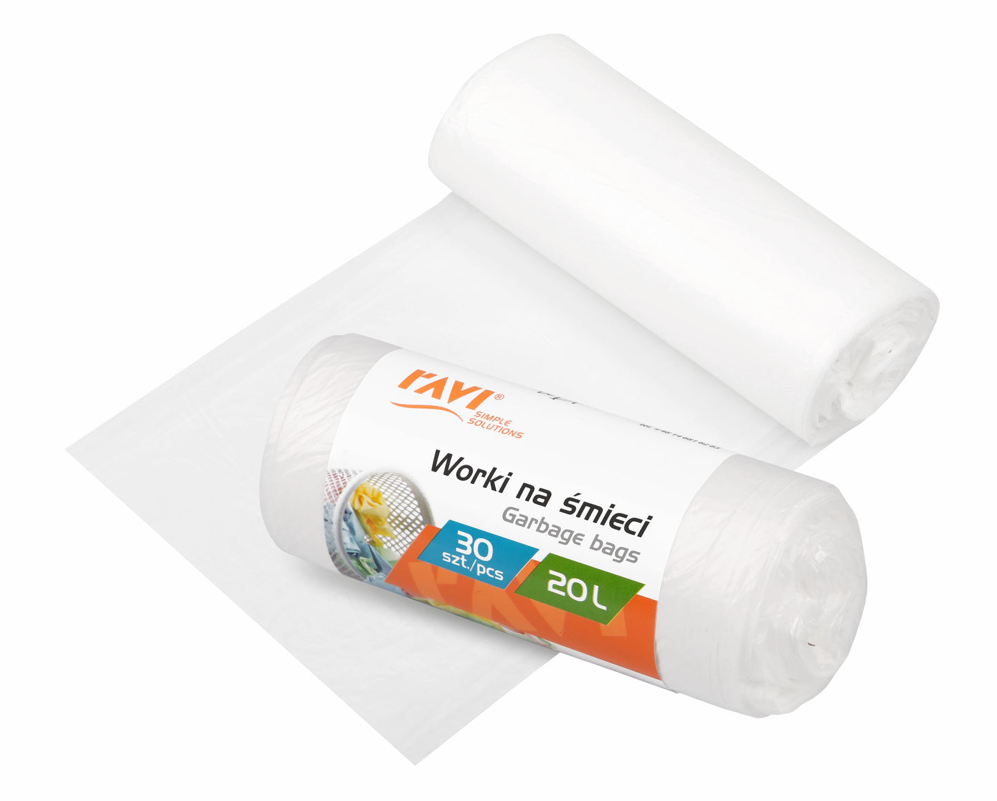 HDPE šiukšlių maišai, 20 l, 30 vnt., 11 x 4.5 x 4.5, 10713, Simple Solution