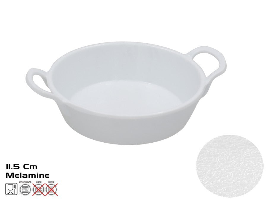 Baltas kepimo indas su rankenomis 11,5 cm, 8,5x11,5x3 cm, KITCHEN&GO