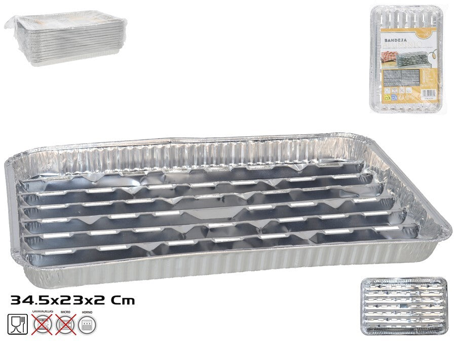 Aliuminio padėklai (3 vnt.), 34,5 x 23 x 2 cm, KITCHEN&GO