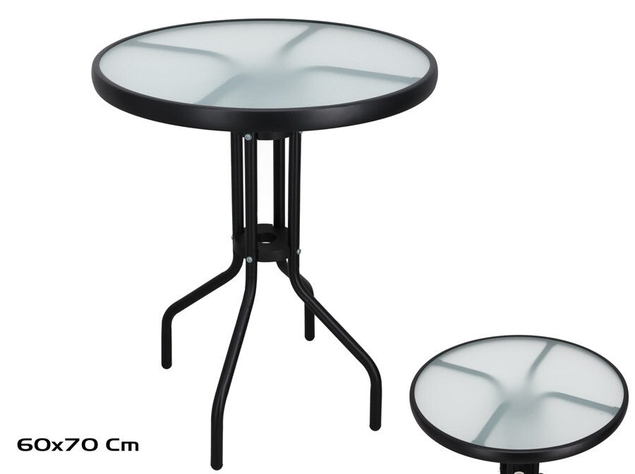 Stiklinis stalas 60x60x70 cm, GARDEN ENJOY