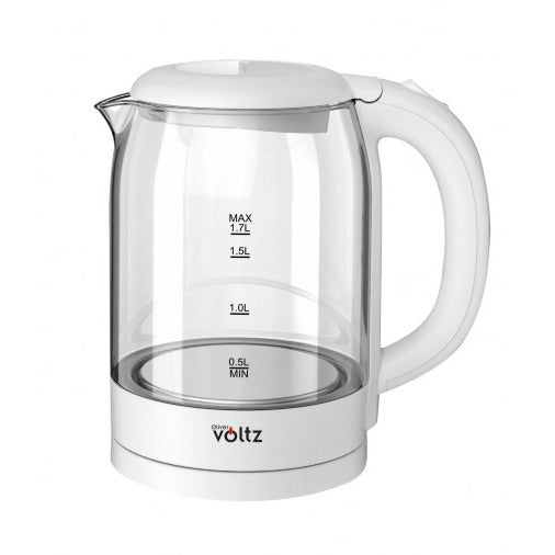 Oliver Voltz 5OV51230XW, elektrinis virdulys, 2200 W, 1,7 l, aukštos kokybės stiklinis korpusas, bal