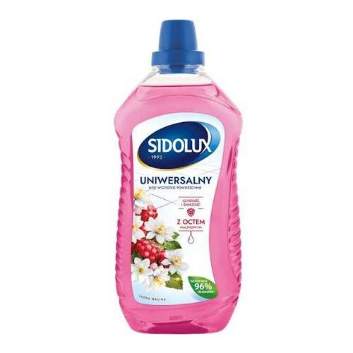 SIDOLUX UNIVERSAL grindų ploviklis su miško aviečių kvapu ir actu, 1 l. 12 vnt. dėžėje.