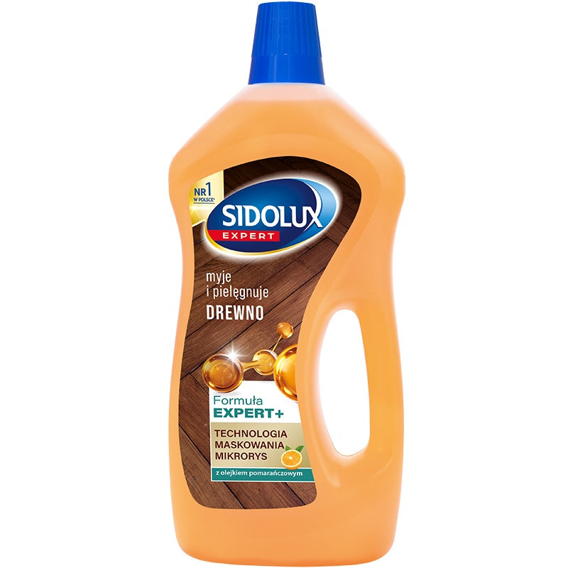 SIDOLUX EXPERT PLUS medinių grindų valiklis, 750 ml. 10 vnt. dėžėje.