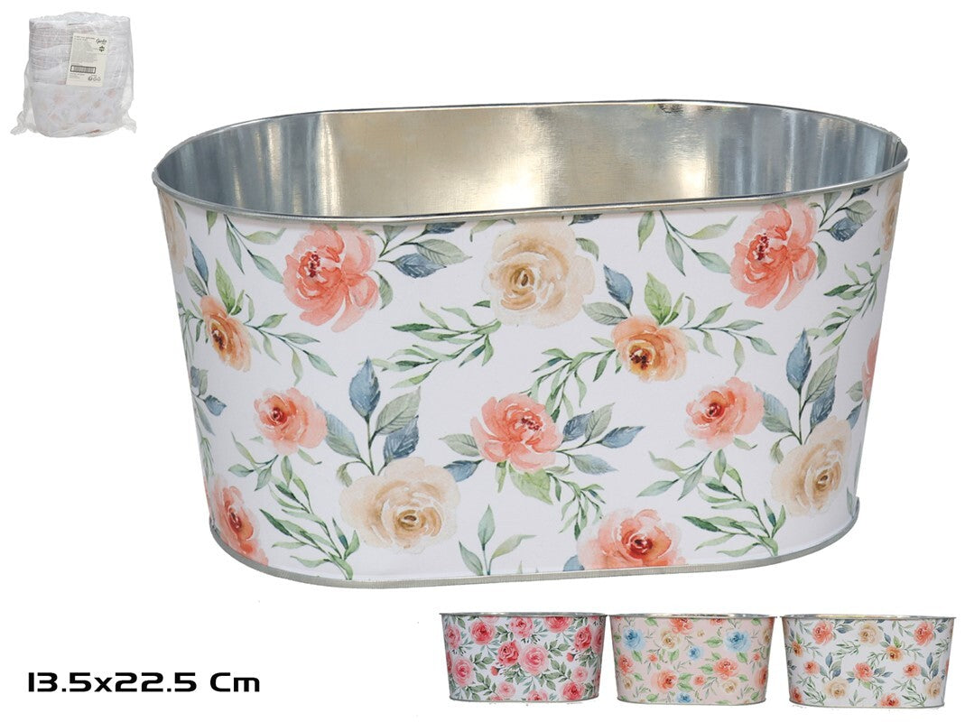 Ovalus cinkuotas kibiras 22,5x13,5x11 cm, GARDEN ENJOY