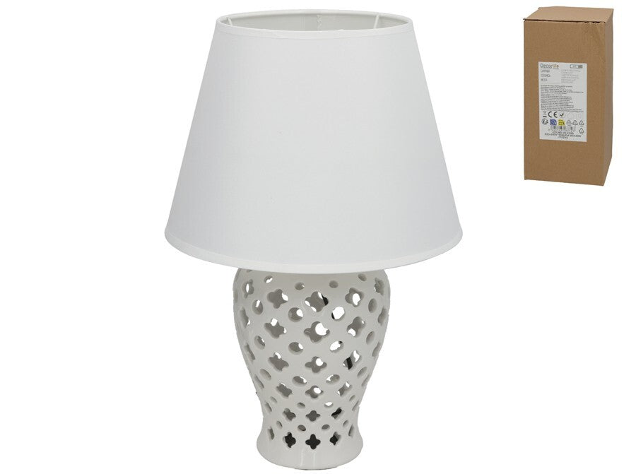 Keraminė lempa, 25.00 × 25.00 × 38.50 cm, DECORLIFE
