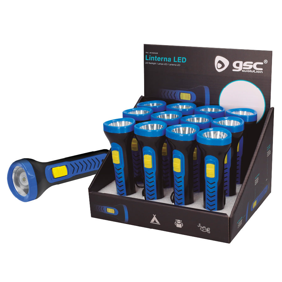 LED žibintuvėlis 2xAA 35 lm – 12 vnt. demonstracinėje dėžutėje, 201825028