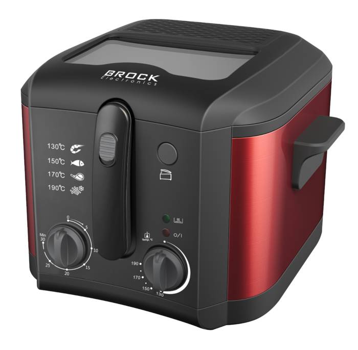 Keptuvė su laikmačiu BROCK DF 2501 RD 2.5L, 1600W
