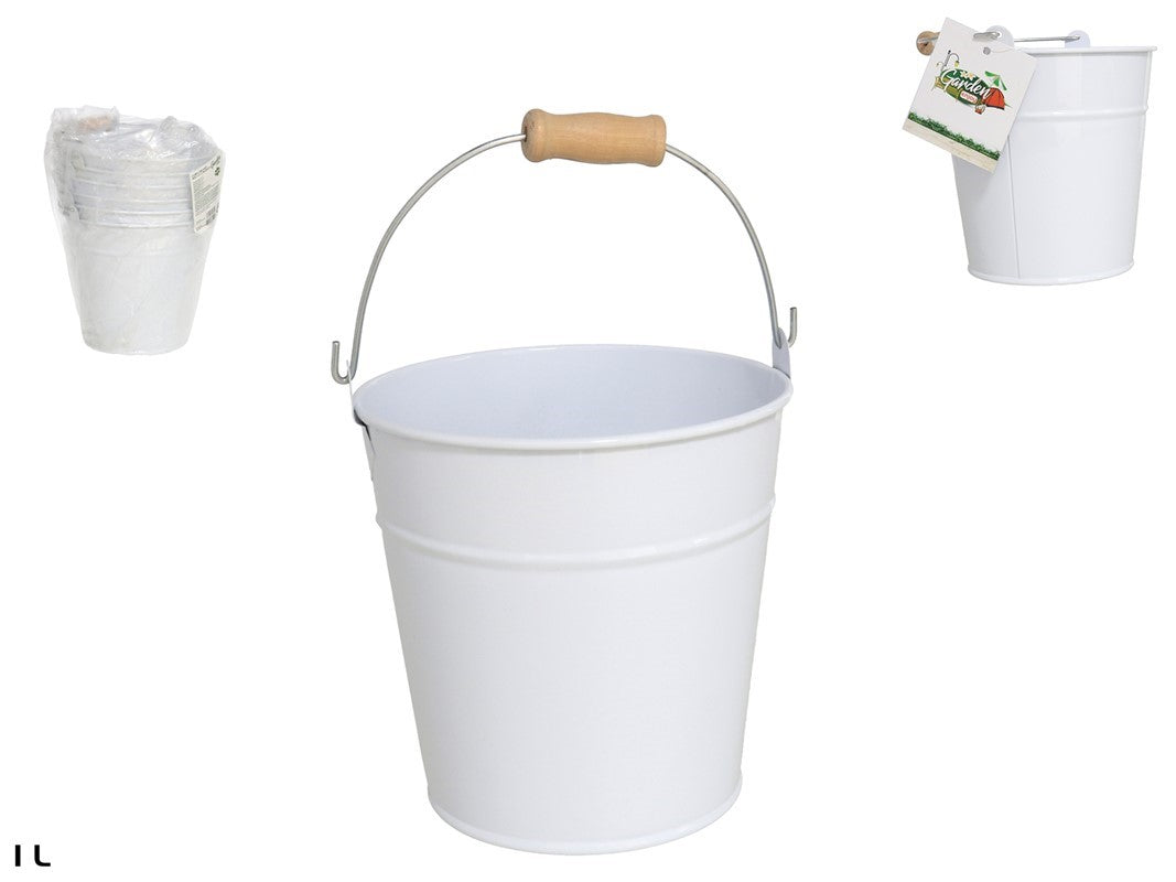Gėlių vazonas - dekoratyvinis kibiras, 1 l, 13x13x13 cm, GARDEN ENJOY