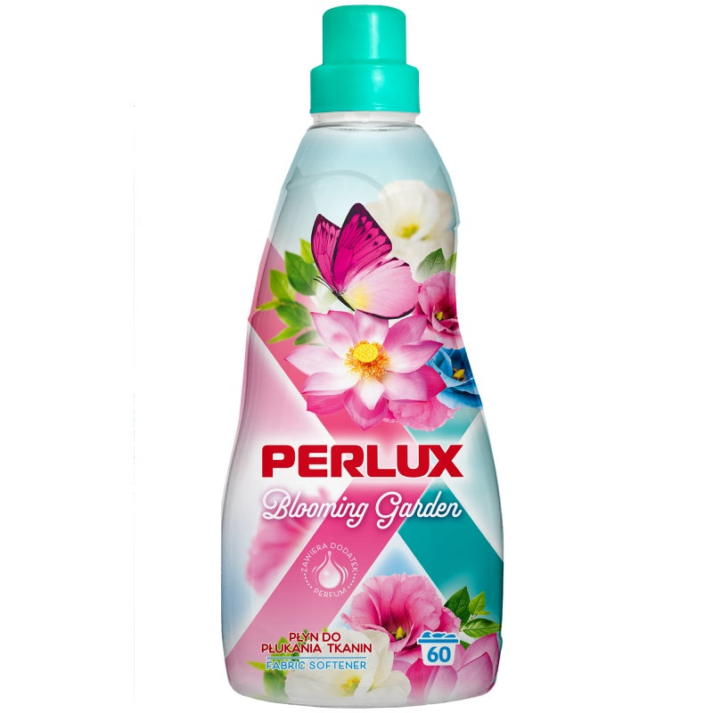 PERLUX parfumuotas audinių minkštiklis su Blooming Garden aromatu, 1,5 l. 6 vnt. dėžėje.