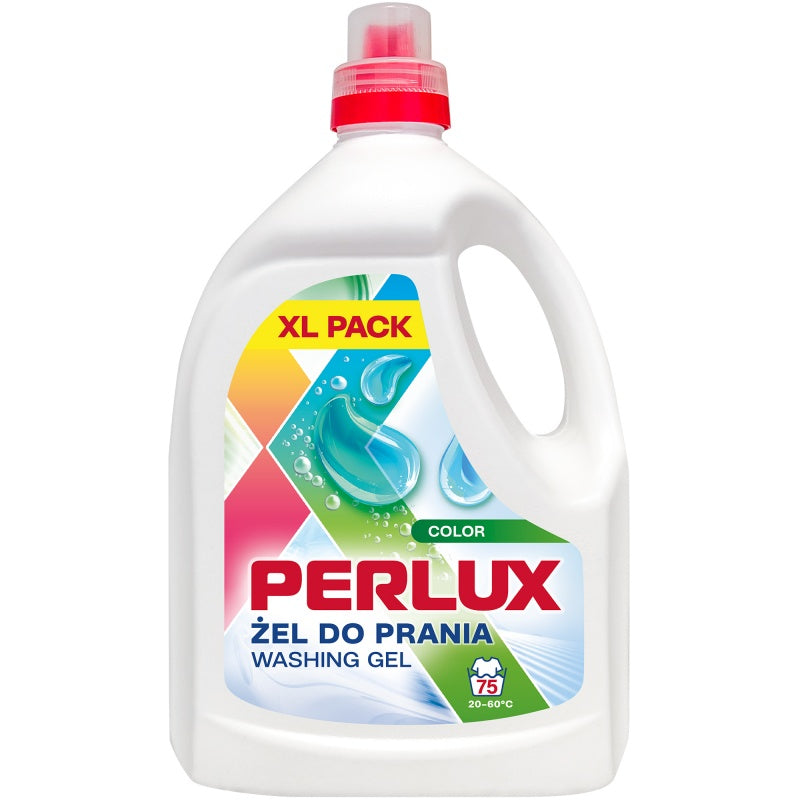 PERLUX skalbimo gelis spalvotiems skalbiniams, XL pakuotė, 3L. Dėžėje 3 vnt.