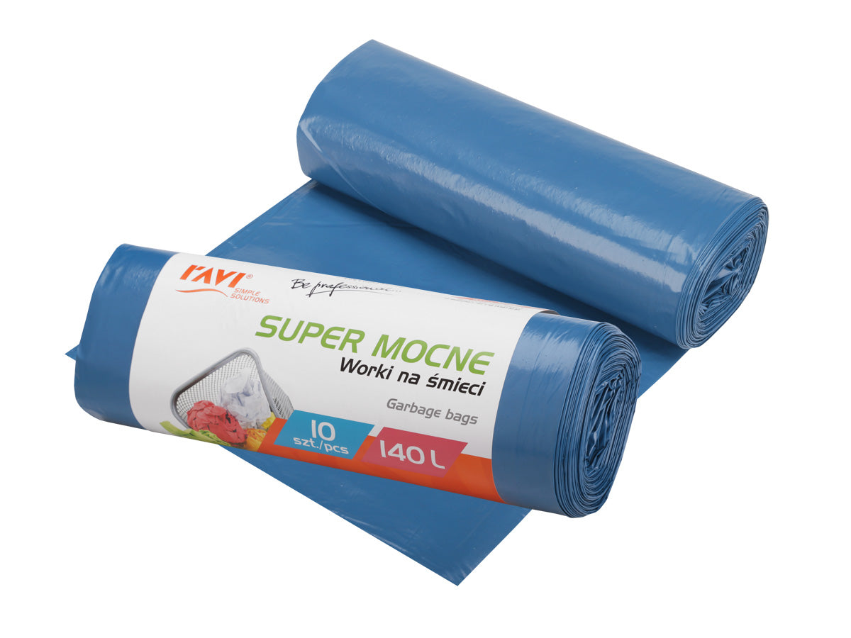LDPE šiukšlių maišai 140 l, 90 x 110 cm, 10 vnt., 24 x 7 x 7, 00711, Simple Solution