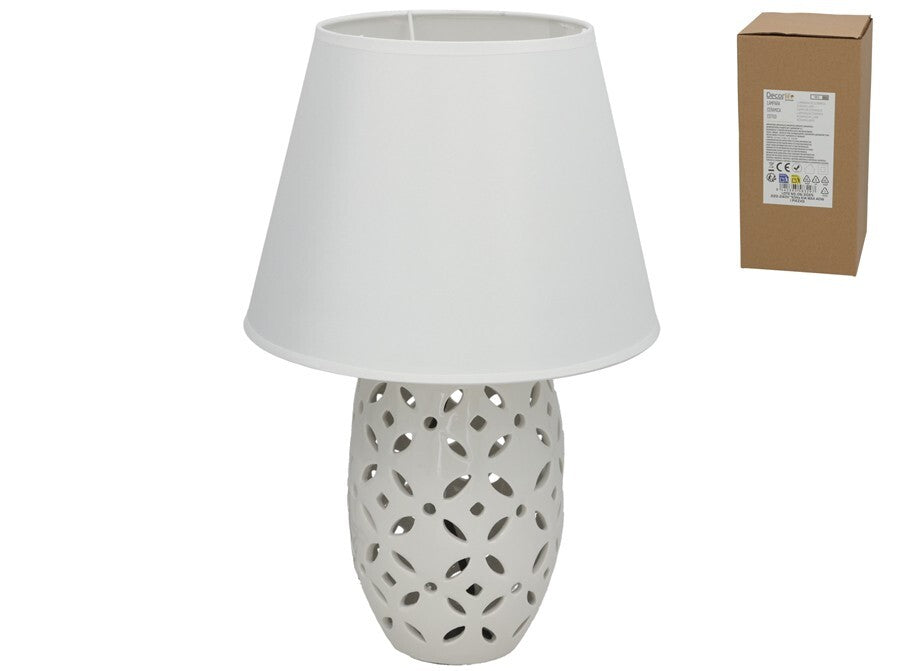 Keraminė lempa, 25.00 × 25.00 × 38.50 cm, DECORLIFE