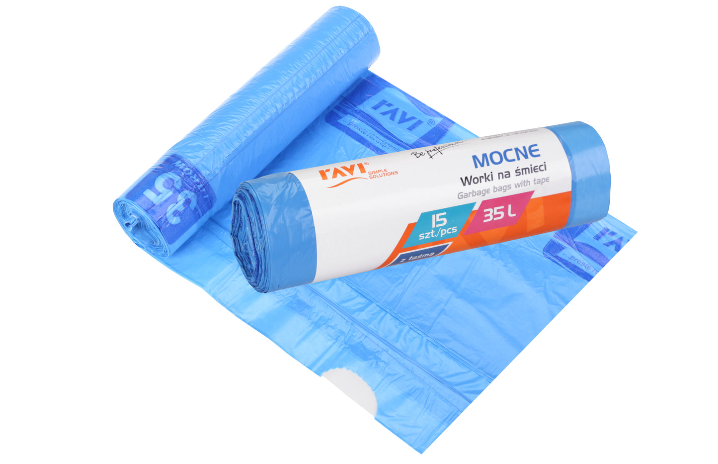 Šiukšlių maišai su juosta 35 l, 15 vnt., 18.5 x 4 x 4, 00713, Simple Solution