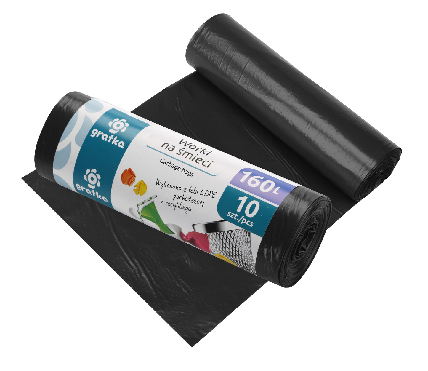 Šiukšlių maišai 160 l LDPE, 10 vnt., 7 x 24 x 7, 10709, Gratka