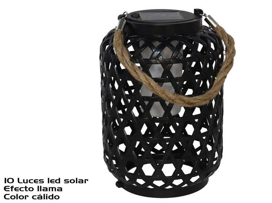 Saulės žibintas, 10 LED, juodas, 15.00 x 15.00 x 21.50, GARDEN ENJOY