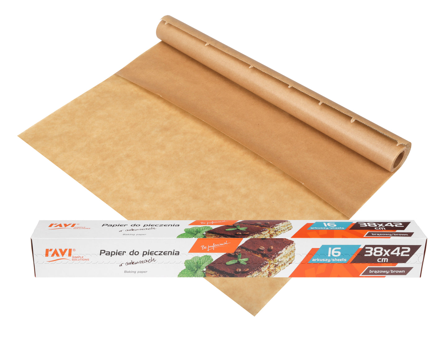Kepimo popierius, 38 x 42 cm, lapai, rudas, 39 x 4.5 x 4.5, 10301, Simple Solution
