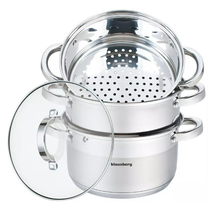 Garo katilas, plieninis, rinkinys 4 vnt Ø20cm, 3.1L, Klausberg.