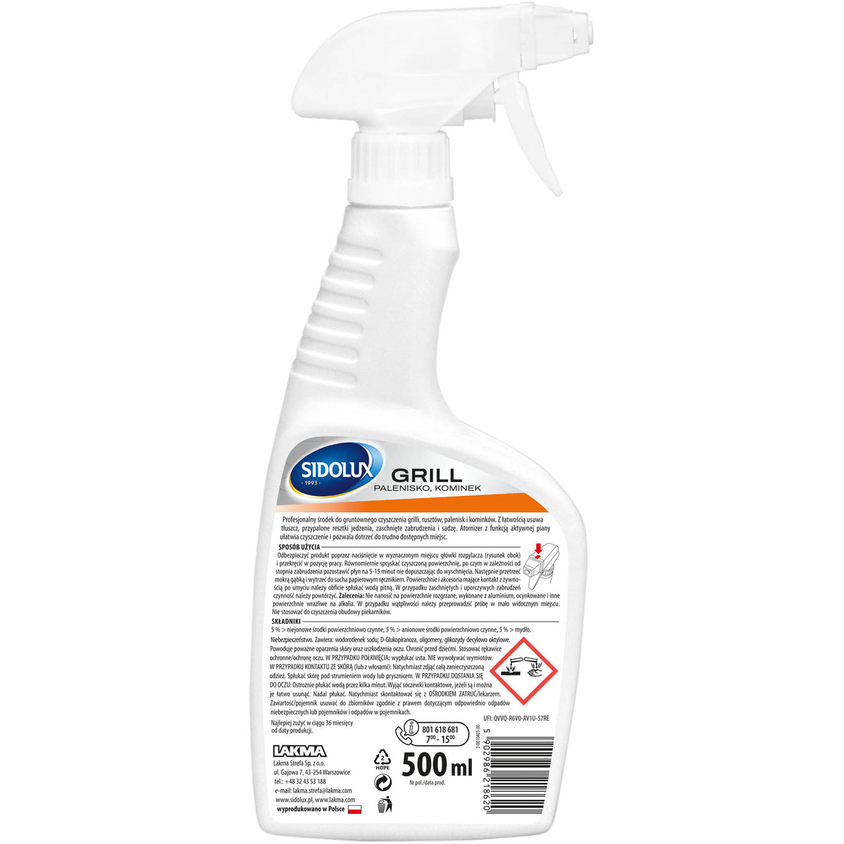 SIDOLUX HOME & GARDEN kepsninių, laužaviečių ir židinių valiklis, 500 ml. 12 vnt. dėžėje.