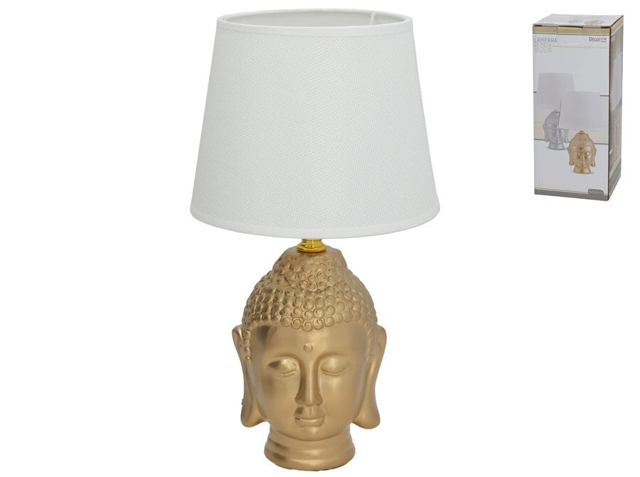 Keraminė stalinė lempa Buda, 18.00 × 18.00 × 30.50 cm, DECORLIFE