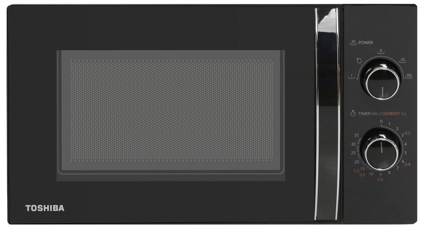 Mikrobangų krosnelė Toshiba MW MM20PBK, 20 l, su mechaniniu valdymu, 800 W galia