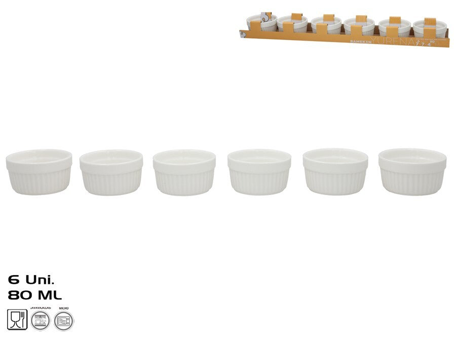Kepimo formelės x6 80 ml 7x7x4 cm baltos, KITCHEN&GO
