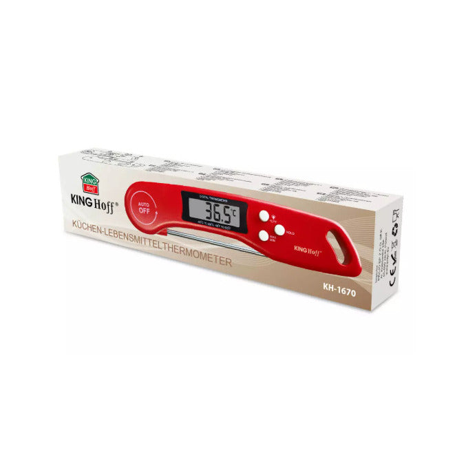 Elektroninis virtuvinis termometras, raudonas, KH 1670, Kinghoff