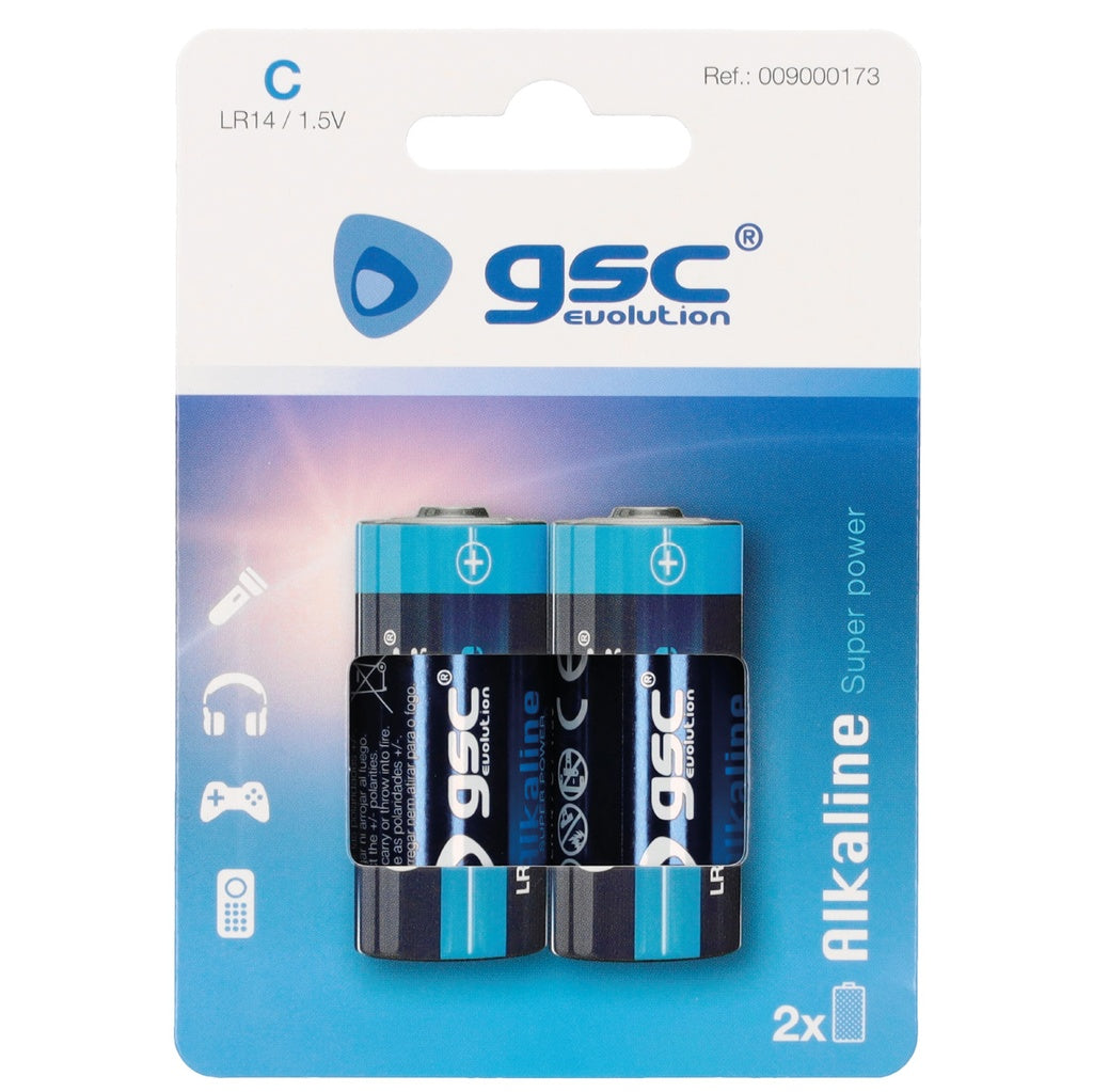 GSC evolution alkaline LR14 (C) šarminės baterijos, 2 vnt./lizdinėje pakuotėje, 009000173