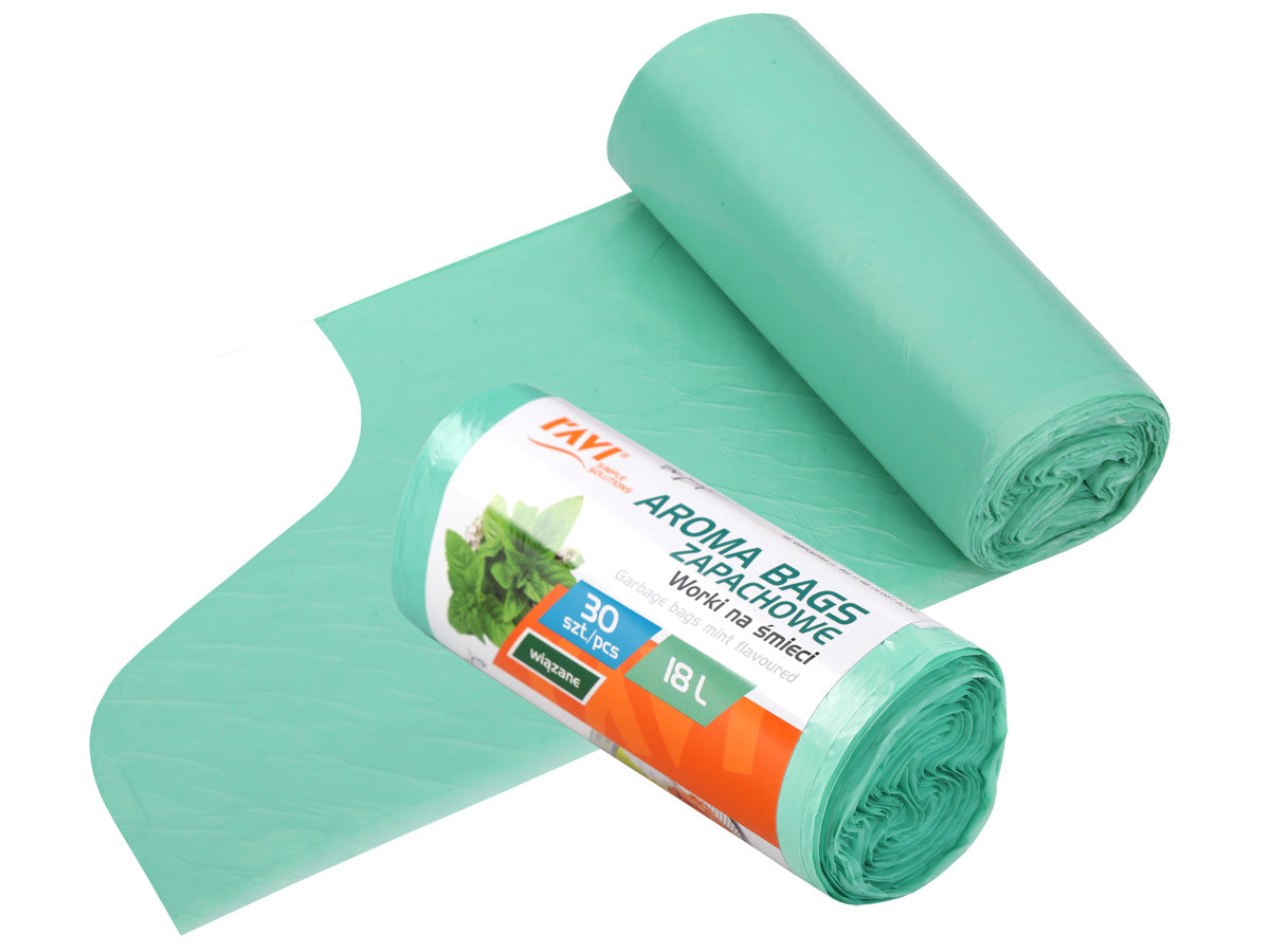 AROMA BAGS šiukšlių maišai 18 l, mėtų kvapo, 30 vnt., 13 x 4.5 x 4.5, 00750, Simple Solution