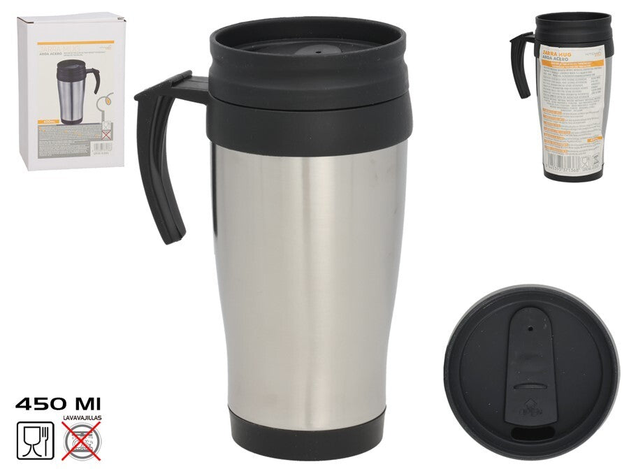 Plieninis termo puodelis 450 ml, 16,5 x 11,5 x 8 cm, KITCHEN&GO