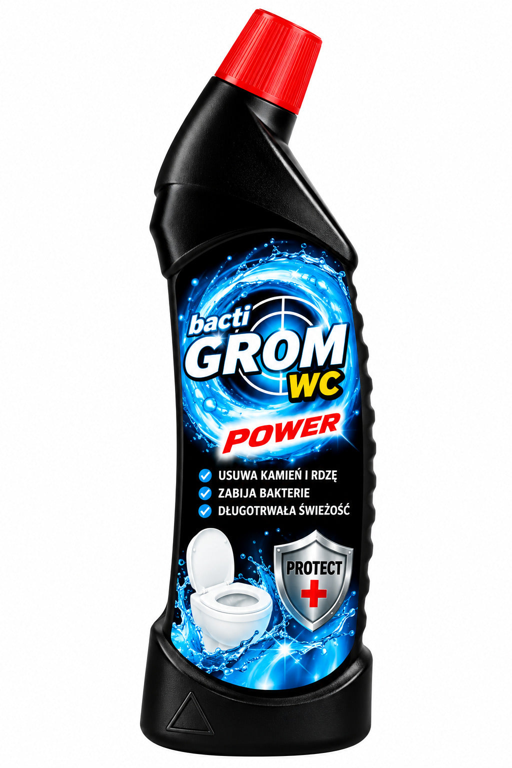 BACTI GROM POWER tualeto valiklis, 750 ml. 8 vnt. dėžėje.