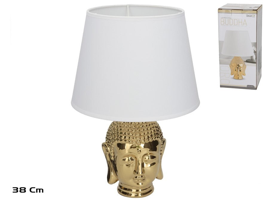 Keraminė stalinė lempa Buddha, 25.00 × 25.00 × 38.00 cm, DECORLIFE