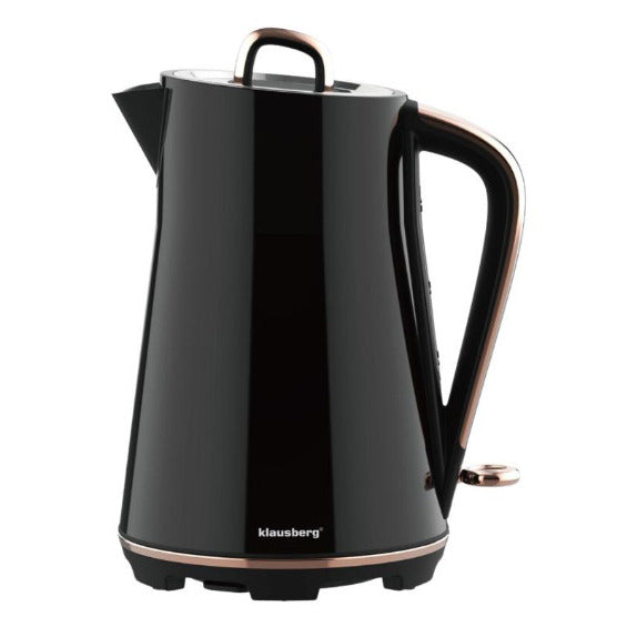 Elektrinis virdulys, nerūdijančio plieno, juodas, 1,7 l, 2200 W, KB 9015, Klausberg