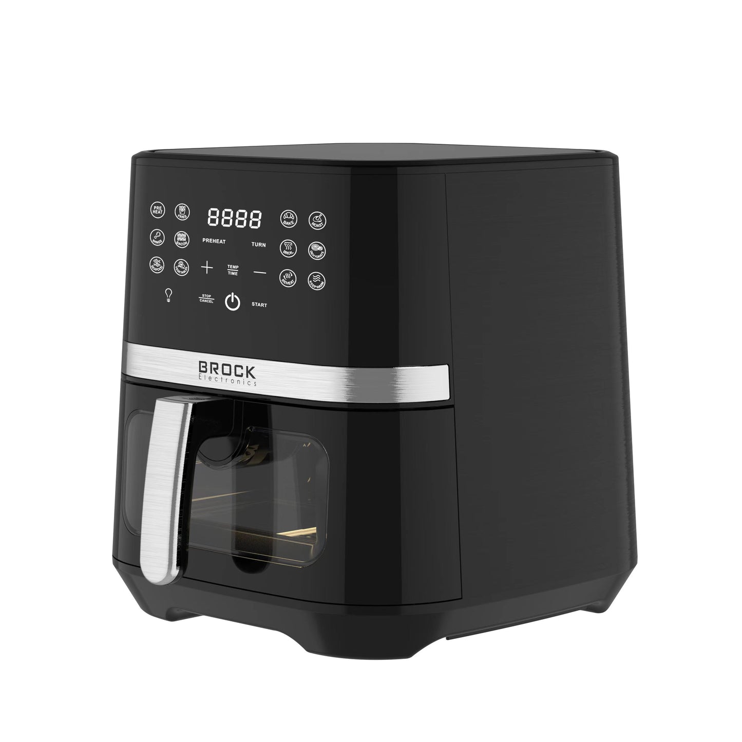 Skaitmeninė oro gruzdintuvė su langu BROCK DAF 6501 G 6.5L, 1800W