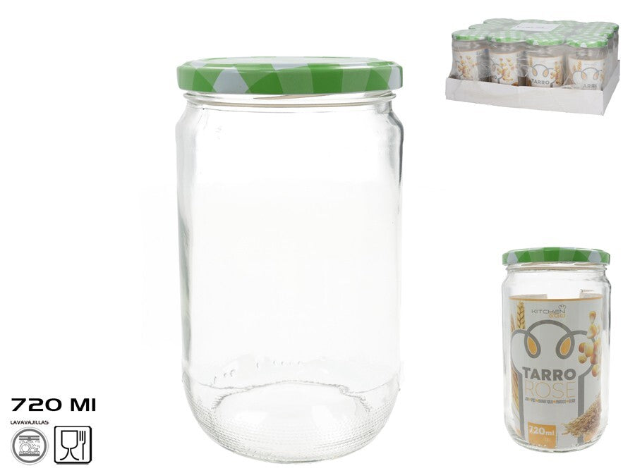 Stiklinis indas 720 ml, 8,5x8,5x15 cm, KITCHEN&GO