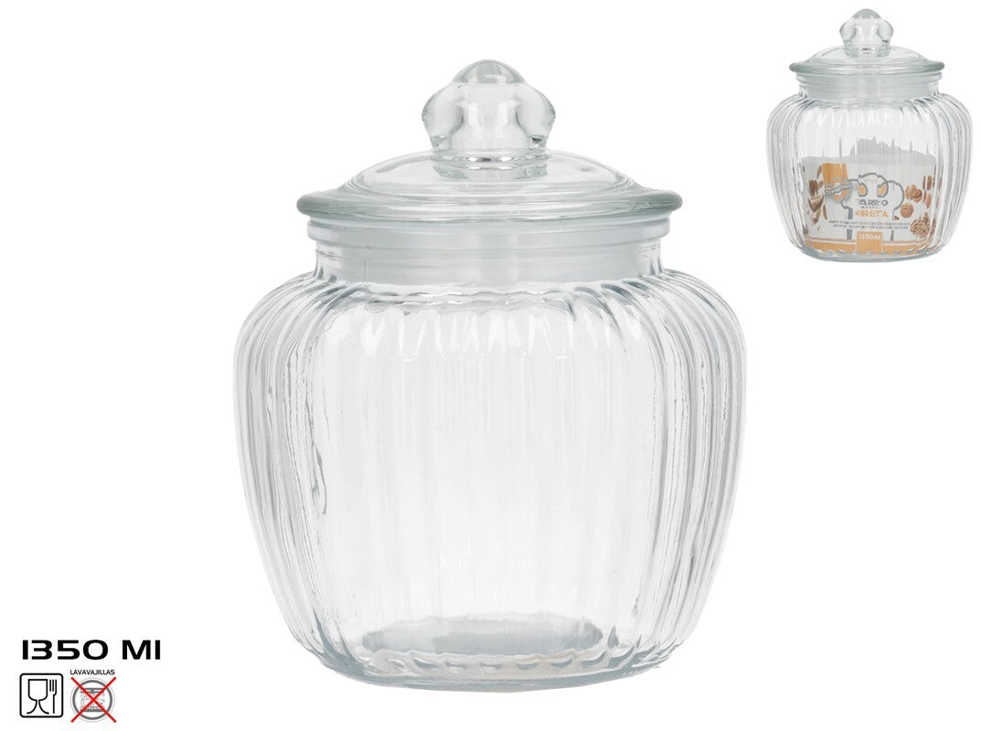 Greta stiklinis indas, 1350 ml, 14.00 x 14.00 x 17.00, KITCHEN&GO